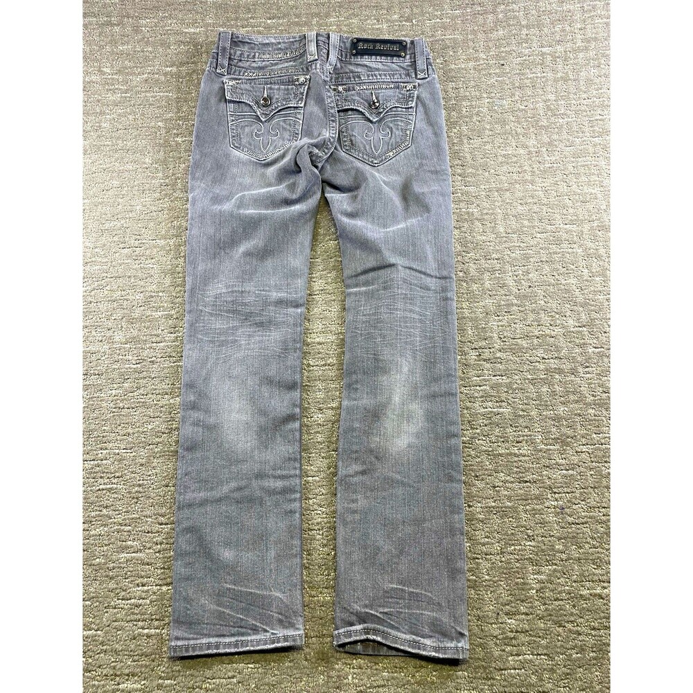 women’s Rock Revival size 31 skinny celine fit gray light wash stretch jeans